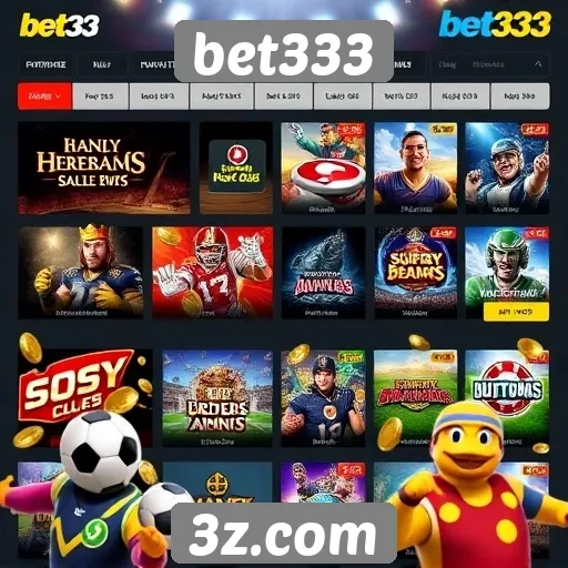 Variedade de jogos disponíveis no site bet333